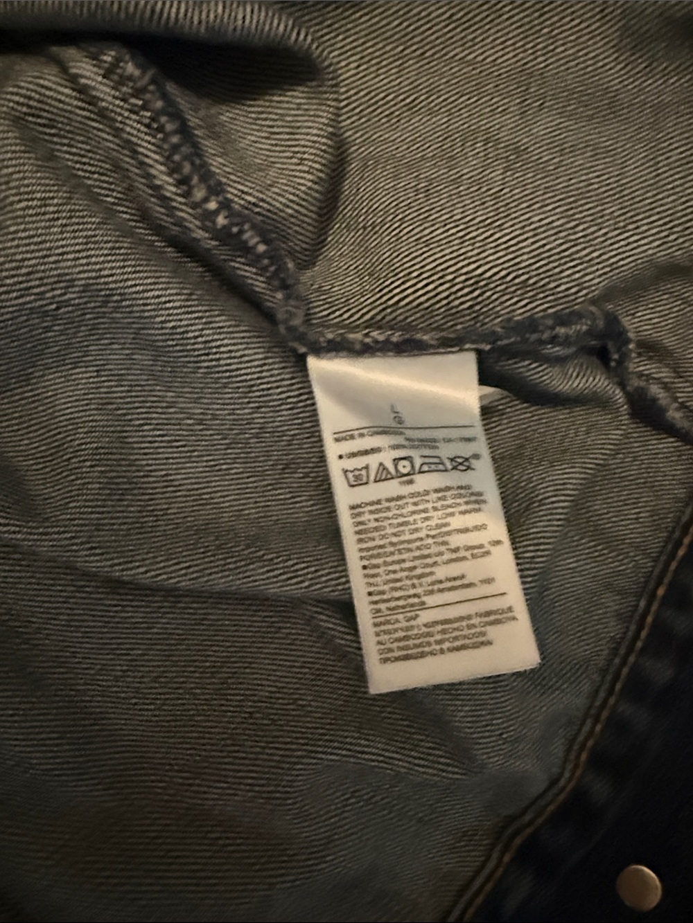 GAP Oversized Dark Indigo Blue Denim Jacket - Picture 4 of 7